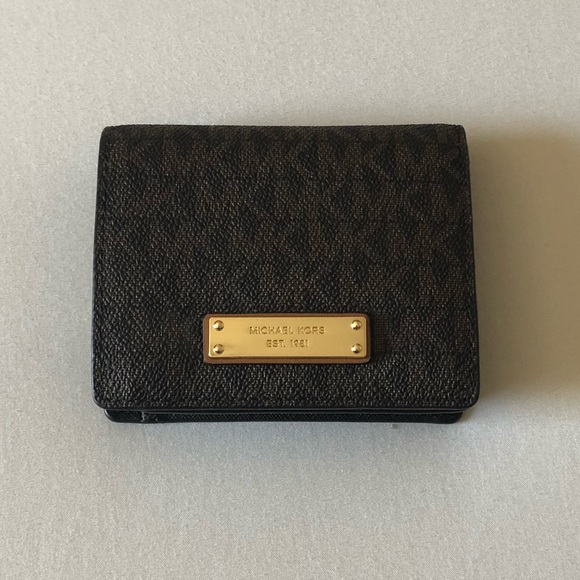 Michael Kors Handbags - Michael Kors Brown “Flap Card Holder” Wallet